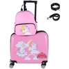 Kelioninis Promotions Vaikiškų lagaminų rinkinys 2 vnt. 47 cm lagaminas ir 28 cm kuprinė rožinė