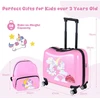 Kelioninis Promotions Vaikiškų lagaminų rinkinys 2 vnt. 47 cm lagaminas ir 28 cm kuprinė rožinė