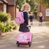 Kelioninis Promotions Vaikiškų lagaminų rinkinys 2 vnt. 47 cm lagaminas ir 28 cm kuprinė rožinė
