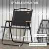 Outsunny stovyklavimo kėdžių komplektas, 2 vnt., sulankstoma sodo kėdė su plieniniu rėmu, medžio imitacija, sulankstomas krėslas baseinui, paplūdimiui, Oksfordo audinys, juodas