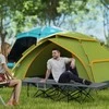 Outsunny sulankstoma kempingo lova su čiužiniu, pagalve ir šonine kišene, 187 x 67 x 37 cm, svečių lova iki 150 kg, kempingo gultas suaugusiems, sulankstoma lova laukui, sodui, stovyklavimui, pilka