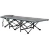 Outsunny sulankstoma kempingo lova su čiužiniu, pagalve ir šonine kišene, 187 x 67 x 37 cm, svečių lova iki 150 kg, kempingo gultas suaugusiems, sulankstoma lova laukui, sodui, stovyklavimui, pilka