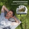 Outsunny sulankstoma kempingo lova su čiužiniu, pagalve ir šonine kišene, 187 x 67 x 37 cm, svečių lova iki 150 kg, kempingo gultas suaugusiems, sulankstoma lova laukui, sodui, stovyklavimui, pilka