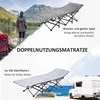 Outsunny stovyklavimo lova, sulankstoma lova su pagalve, šonine kišene, čiužiniu, šviesiai pilka, iki 150 kg
