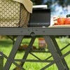 Outsunny kempingo stalas reguliuojamo aukščio sulankstomas stalas su metaliniu tinkleliu sulankstomas sodo stalas iš aliuminio lengvas daugiafunkcis staliukas šoninis staliukas sodui balkonui stovyklavimui 90 x 40,5cm juodas