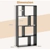 KNYGA Promotions Knygų lentyna, 8 kubų geometrinis dizainas, 60x20x120 cm, juoda
