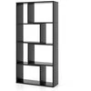 KNYGA Promotions Knygų lentyna, 8 kubų geometrinis dizainas, 60x20x120 cm, juoda