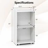 KNYGA Promotions Podiumo stovas, 57.2x36.8x104.1 cm, balta, su laikymo vieta