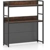 KNYGA Promotions Stalinis knygų lentyna, 94x27x103 cm, ruda, juoda