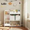 Songmics Knygų lentyna su 2 dėžėmis 30x93x100 cm balta
