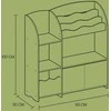 Songmics Knygų lentyna su 2 dėžėmis 30x93x100 cm balta