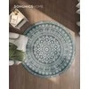 SONGMICS HOME Apvalus kilimas 160 cm skersmens Boho stiliaus antracito pilkos spalvos