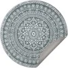 SONGMICS HOME Apvalus kilimas 160 cm skersmens Boho stiliaus antracito pilkos spalvos