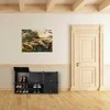 Relaxdays Batų spintelė, 95x85x31,5 cm, juoda