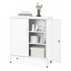 Songmics Dokumentų spintelė su užraktu 40 x 80 x 90 cm balta