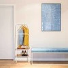 Relaxdays Drabužių stovas, 129x42x32 cm, balta
