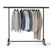Songmics Drabužių lentyna ant ratukų 45 x (160-200) x 162,9 cm matinė juoda