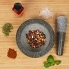Relaxdays Grūstuvė su grūstuvu, granitas, 8x16 cm, pilka