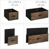 Relaxdays Komoda, 96.5x60x41.5 cm, ruda, juoda