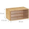 Relaxdays Kosmetikos laikiklis, 15x30x17.5 cm, ruda