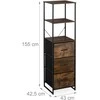 Relaxdays Lentyna, 155x43x42.5 cm, juoda, ruda