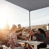 Relaxdays Pilkas stačiakampis tentas