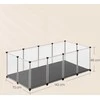Songmics Mažų gyvūnų aptvaras su pagrindo plokštėmis 143 x 73 x 46 cm