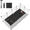 Songmics Mažų gyvūnų aptvaras su pagrindo plokštėmis 143 x 73 x 46 cm