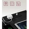 Songmics Vasagle 2 naktinių staliukų rinkinys 2 USB jungtys modernus juodmedžio juodos spalvos