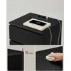 Songmics Vasagle 2 naktinių staliukų rinkinys 2 USB jungtys modernus juodmedžio juodos spalvos