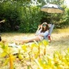 Relaxdays Paplūdimio kilimėlis su skėčiu