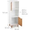Relaxdays Pastatoma lentyna, 71x32x30 cm, balta