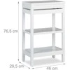 Relaxdays Pastatoma lentyna, 76,5x46x29,5 cm, balta