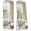 Songmics Viso ilgio veidrodis su apvaliais kampais 160 x 50 cm rašalas juodas