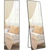 Songmics Pilno ilgio veidrodis, 160x50x1,3 cm, juodas