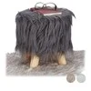 Relaxdays Pufas, 31x31 cm, Balta