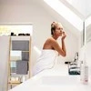 Relaxdays Bambukinė rankšluosčių stovelis 3 lentynos 3 rankšluosčių skersiniai