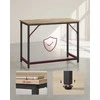 Songmics Vasagle Biuro stalas 100 x 50 x 76 cm kupranugario rudos-ryškiai juodos spalvos