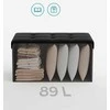 Songmics Sulankstomas 76 cm suolas su daiktadėže, juodas