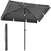 Songmics Balkono skėtis 200 x 125 cm pilkos spalvos