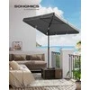 Songmics Balkono skėtis 200 x 125 cm pilkos spalvos