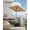 Songmics Skėtis 200 x 125 cm Taupe