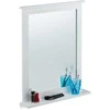 Relaxdays Sieninis veidrodis, 68x56x10 cm, balta