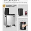 Songmics Atliekų rūšiavimo sistema 30 litrų (2 x 15 l)