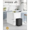 Songmics Atliekų rūšiavimo sistema 2 x 15 l rašalo juodos spalvos