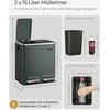 Songmics 30 litrų metalinė šiukšlių dėžė