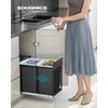 Songmics Dviguba plieno šiukšlių dėžė su ištraukiama sistema, 2 x 20 L