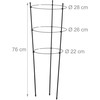 Kodustaar Juodos treliažo atramos rinkinys, 2 vnt. 76 cm