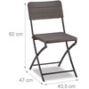 Lauko baldų komplektas Relaxdays Sodo kėdžių komplektas, 82x43.5x47 cm, ruda