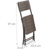 Lauko baldų komplektas Relaxdays Sodo kėdžių komplektas, 82x43.5x47 cm, ruda
